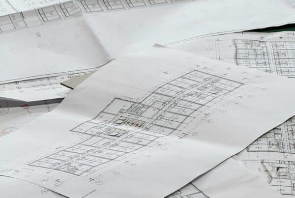 Architecte d’intérieur préparant un dossier administratif pour déclaration préalable de travaux en mairie