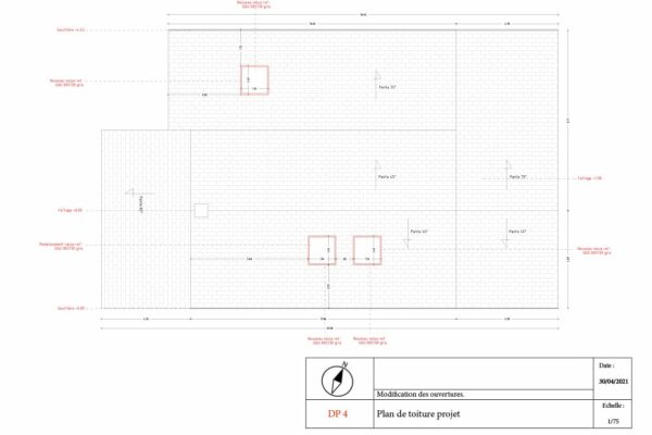 Plan de situation du projet de rénovation à Miniac-sous-Bécherel